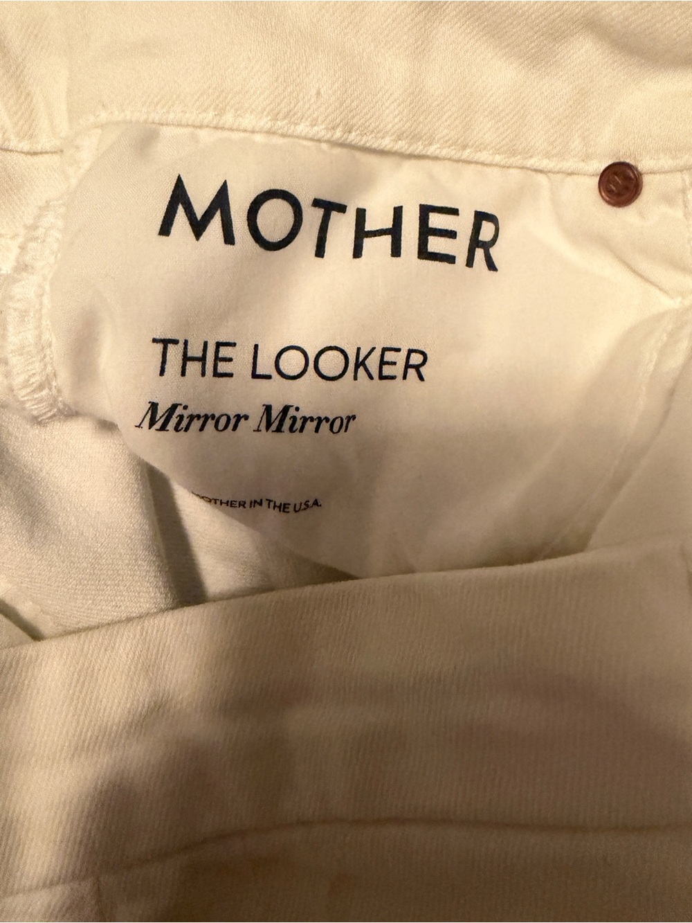 MOTHER | The Looker Mirror Mirror White Denim Skinny Jeans - Picture 7 of 8